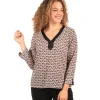 Mujer Emilio Iglesias Blusón estampado escote pico