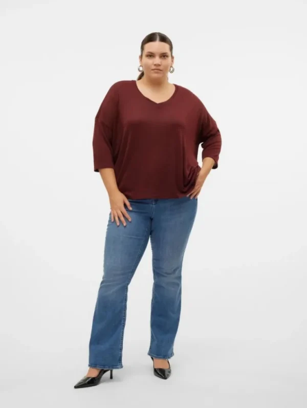 Mujer Emilio Iglesias Camiseta de pico manga 3/4, Vero Moda