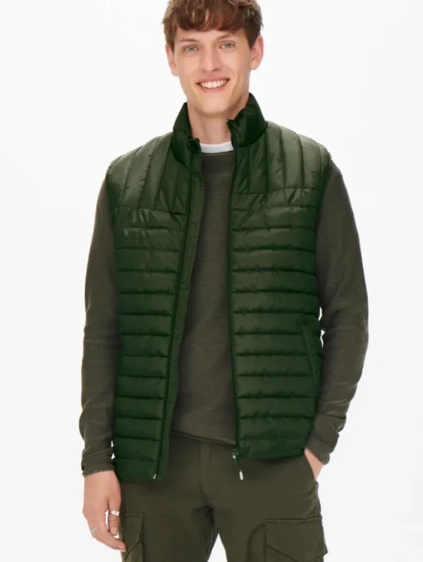 Hombre Emilio Iglesias Chaleco acolchado, Only & Sons