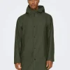 Hombre Emilio Iglesias Chubasquero impermeable con capucha, Only and Sons