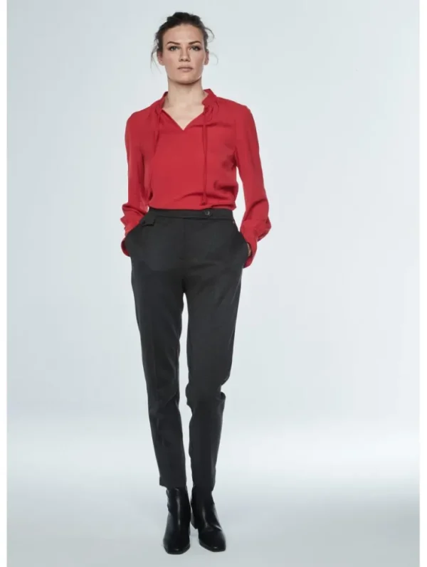 Mujer Emilio Iglesias Pantalón de traje liso corte pitillo