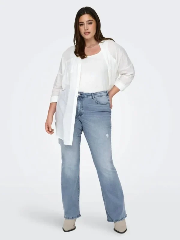 Mujer Emilio Iglesias Pantalón vaquero corte flare, Only Carmakoma