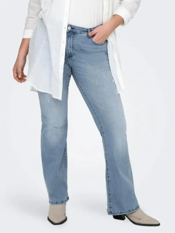Mujer Emilio Iglesias Pantalón vaquero corte flare, Only Carmakoma