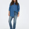 Mujer Emilio Iglesias Pantalón vaquero corte recto, Only Carmakoma