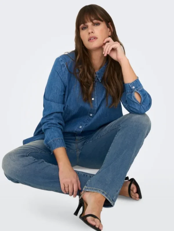 Mujer Emilio Iglesias Pantalón vaquero corte recto, Only Carmakoma