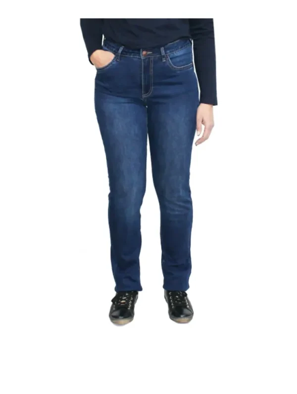 Mujer Emilio Iglesias Pantalón vaquero recto tiro alto, Koyote Jeans