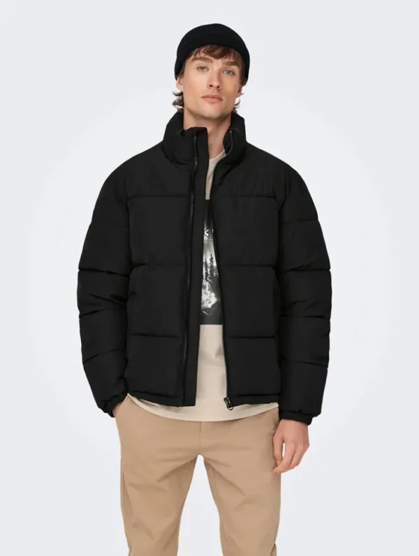 Hombre Emilio Iglesias Parka acolchada lisa, Only&Sons