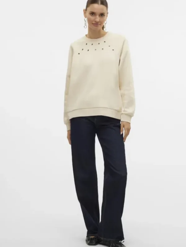 Mujer Emilio Iglesias Sudadera lisa detalle ojales, Vero Moda